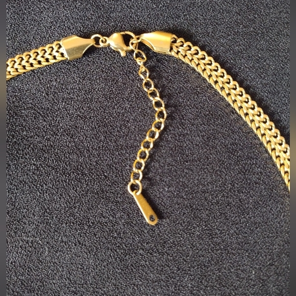 Gold Evil Eye Choker Necklace - Picture 5 of 11